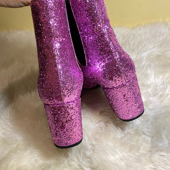 Authentic Saint Laurent glitter ankle boots - Picture 16 of 16